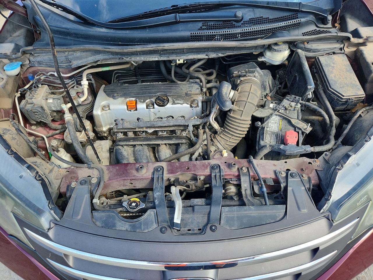 2014 Honda Cr-v Lx Maroon vin: 5J6RM3H32EL009374