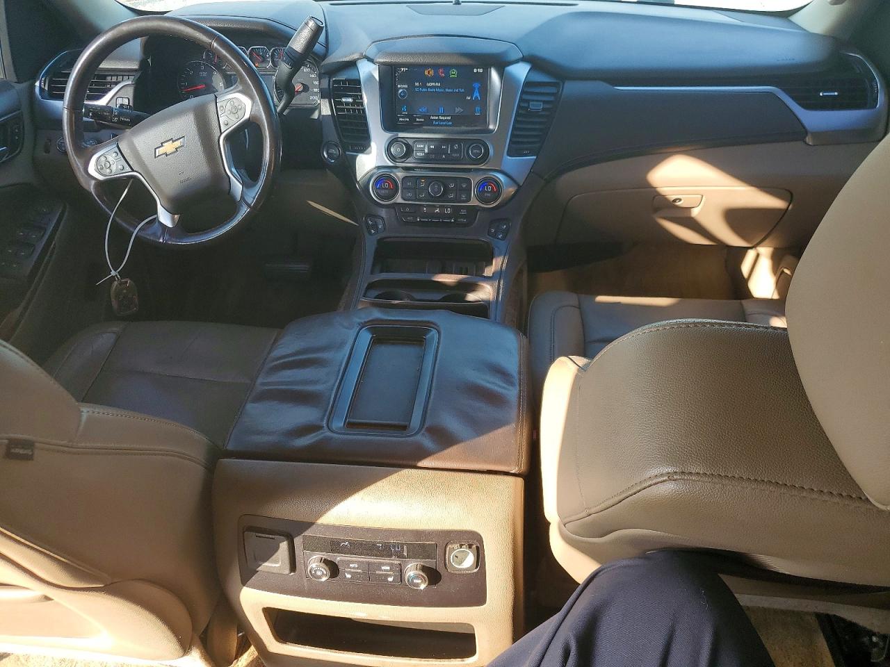 2015 Chevrolet Tahoe K1500 Ltz White vin: 1GNSKCKC9FR281108
