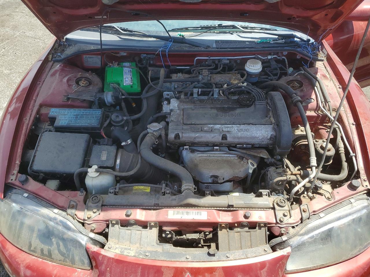 1997 Mitsubishi Eclipse Spyder Gst Red vin: 4A3AX55F5VE097164