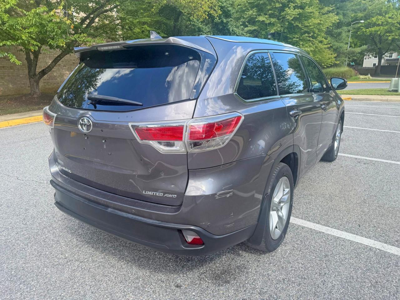 2015 Toyota Highlander Limited Platinum Серый vin: 5TDDKRFH6FS212064
