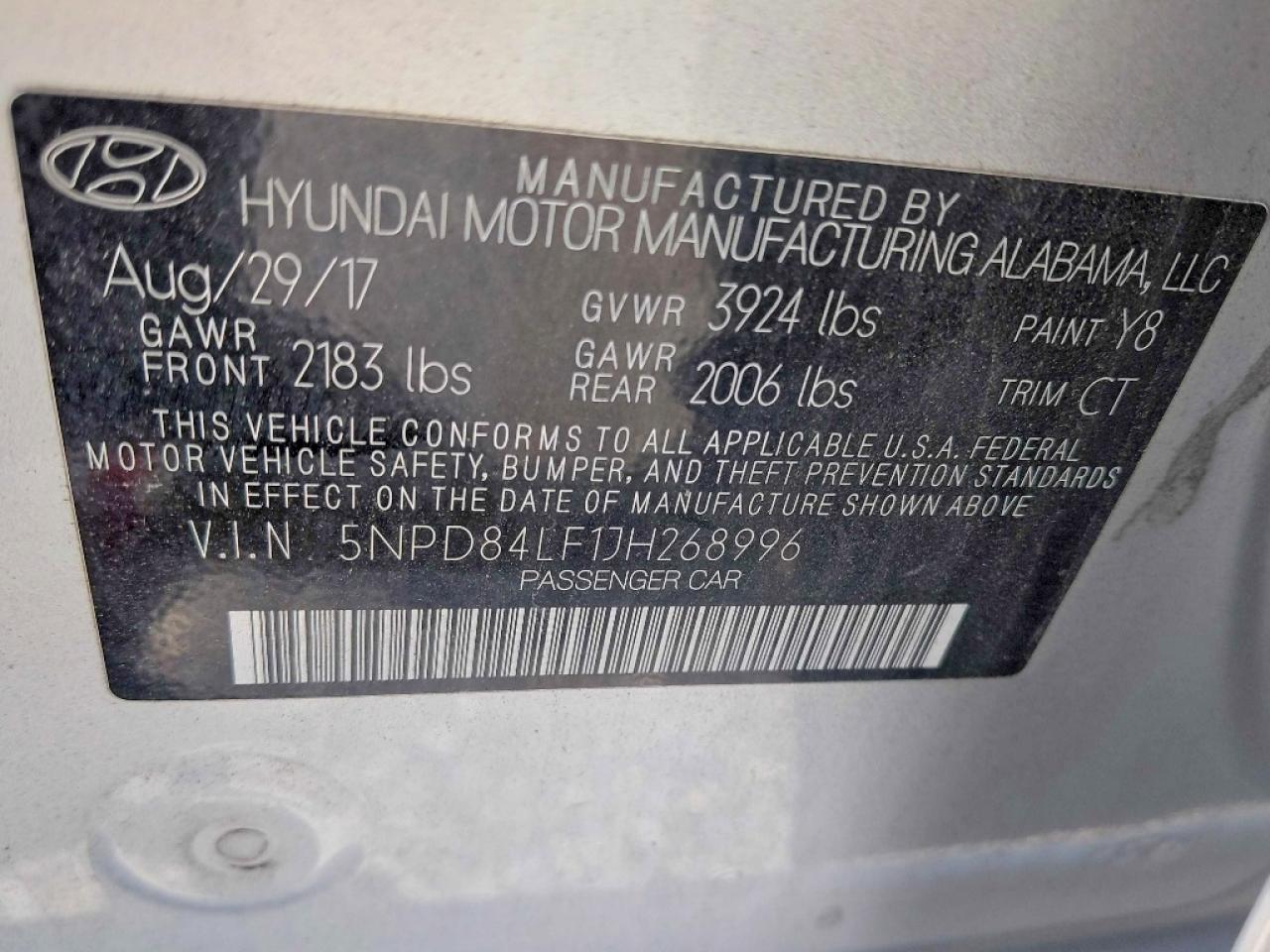 2018 Hyundai Elantra Value Edition Silver vin: 5NPD84LF1JH268996