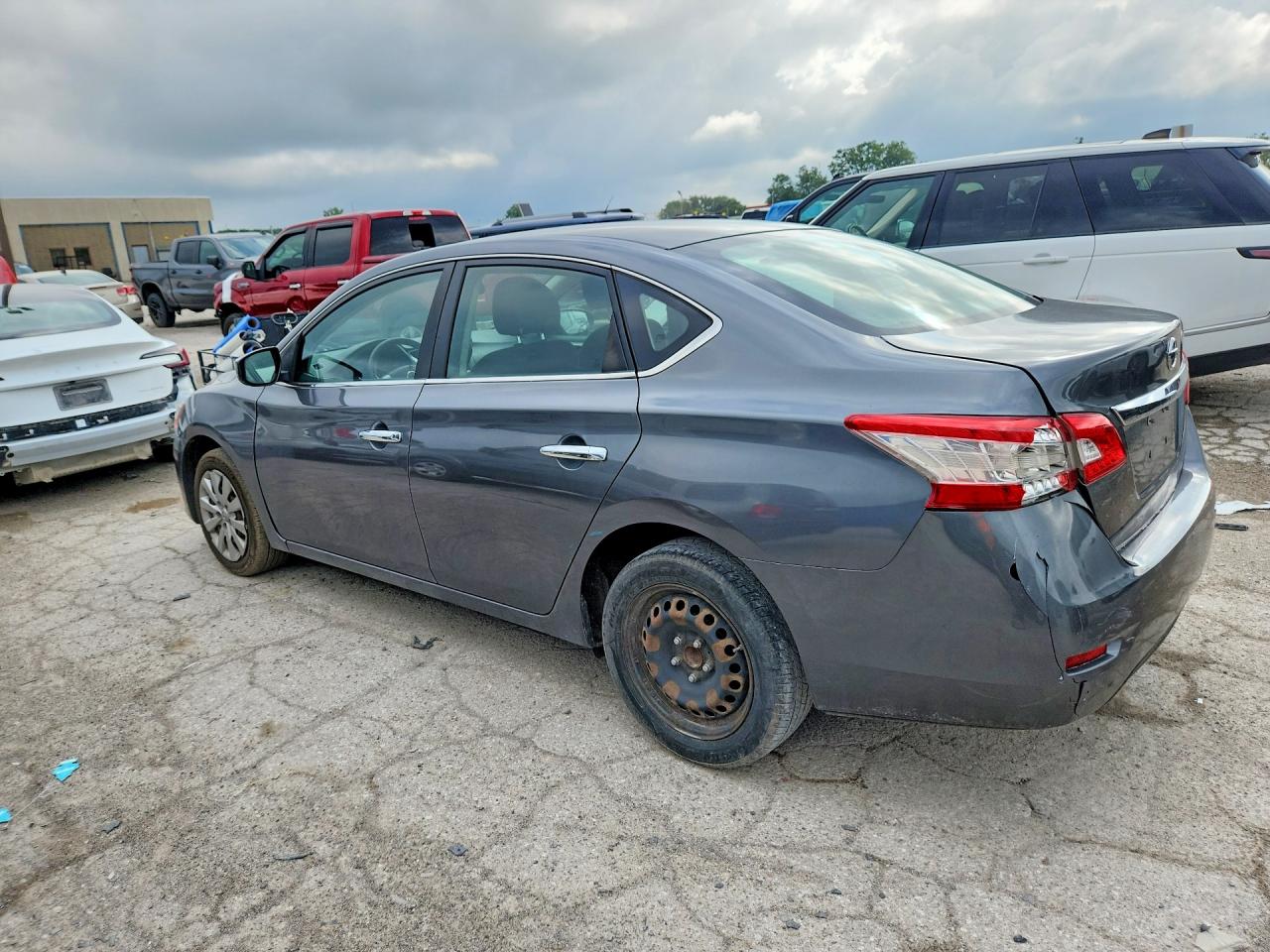 2015 Nissan Sentra S Gray vin: 3N1AB7APXFY343466