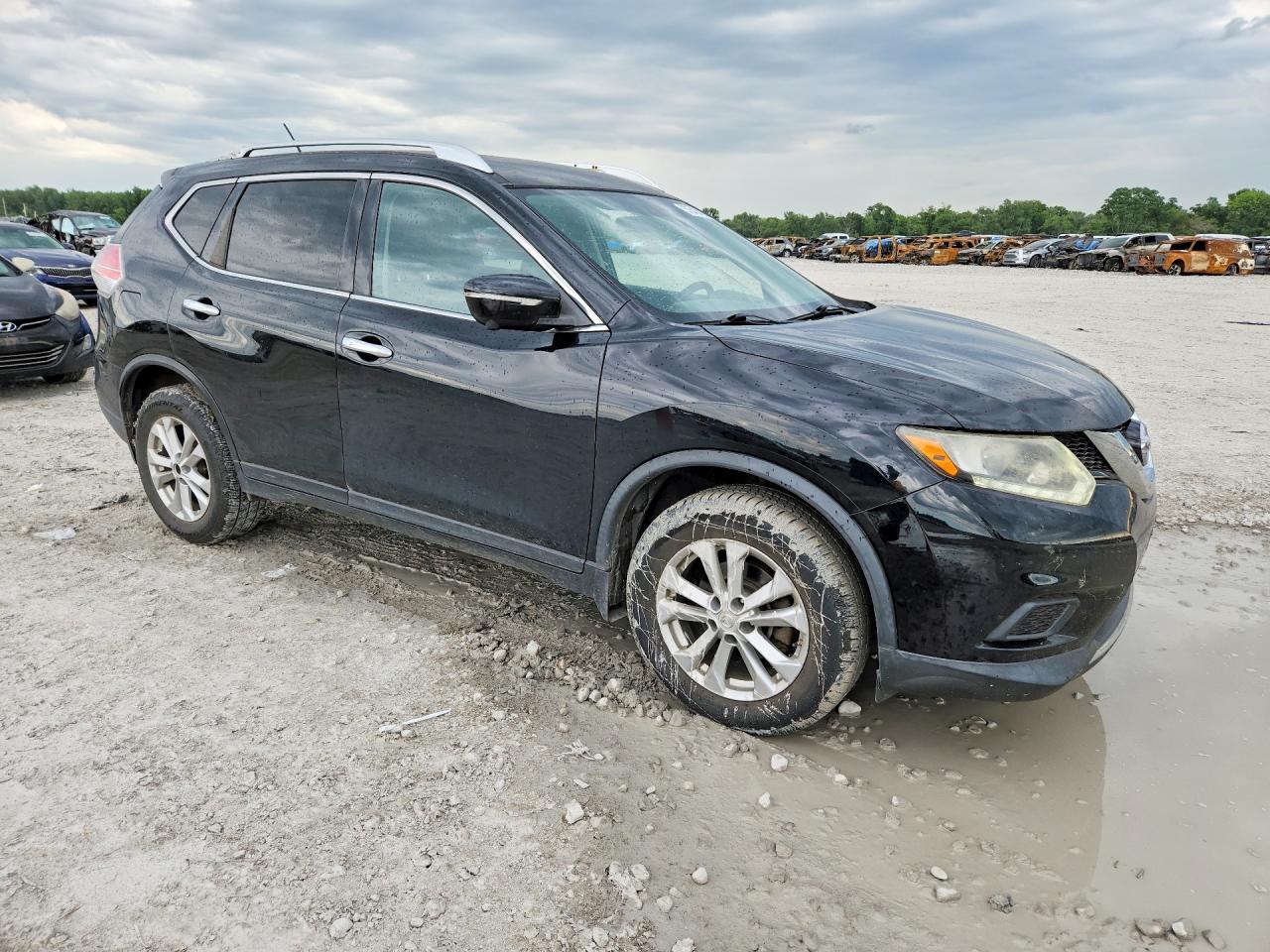 2015 Nissan Rogue Sv Black vin: KNMAT2MVXFP588096