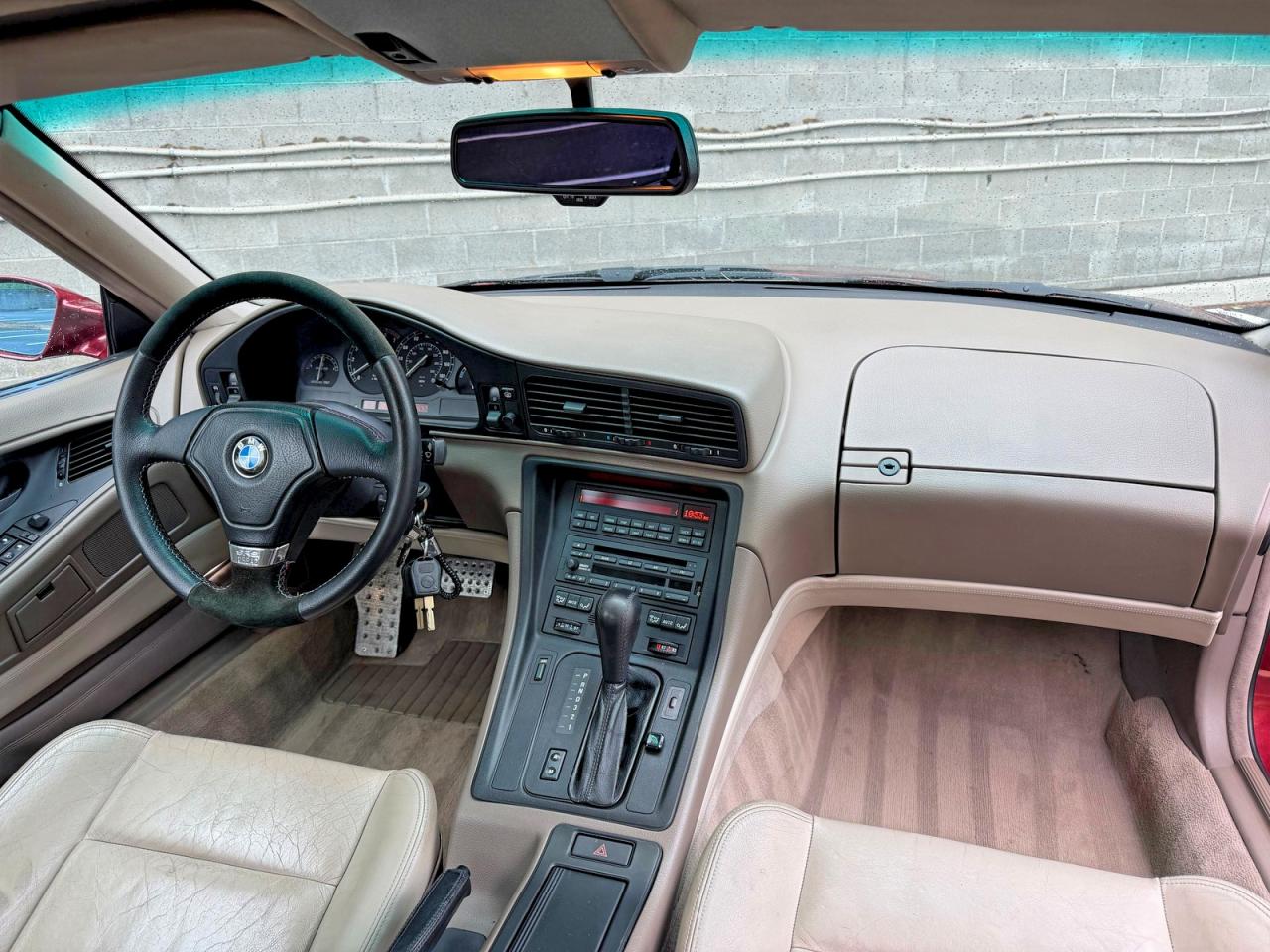 1991 Bmw 850 I Automatic Burgundy vin: WBAEG2319MCB73201