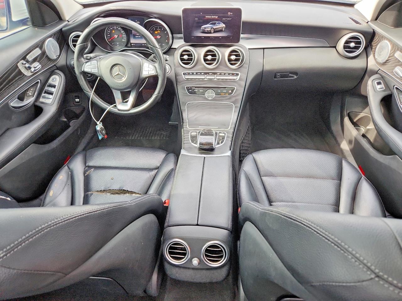 2015 Mercedes-benz C 300 4matic White vin: 55SWF4KB7FU074961