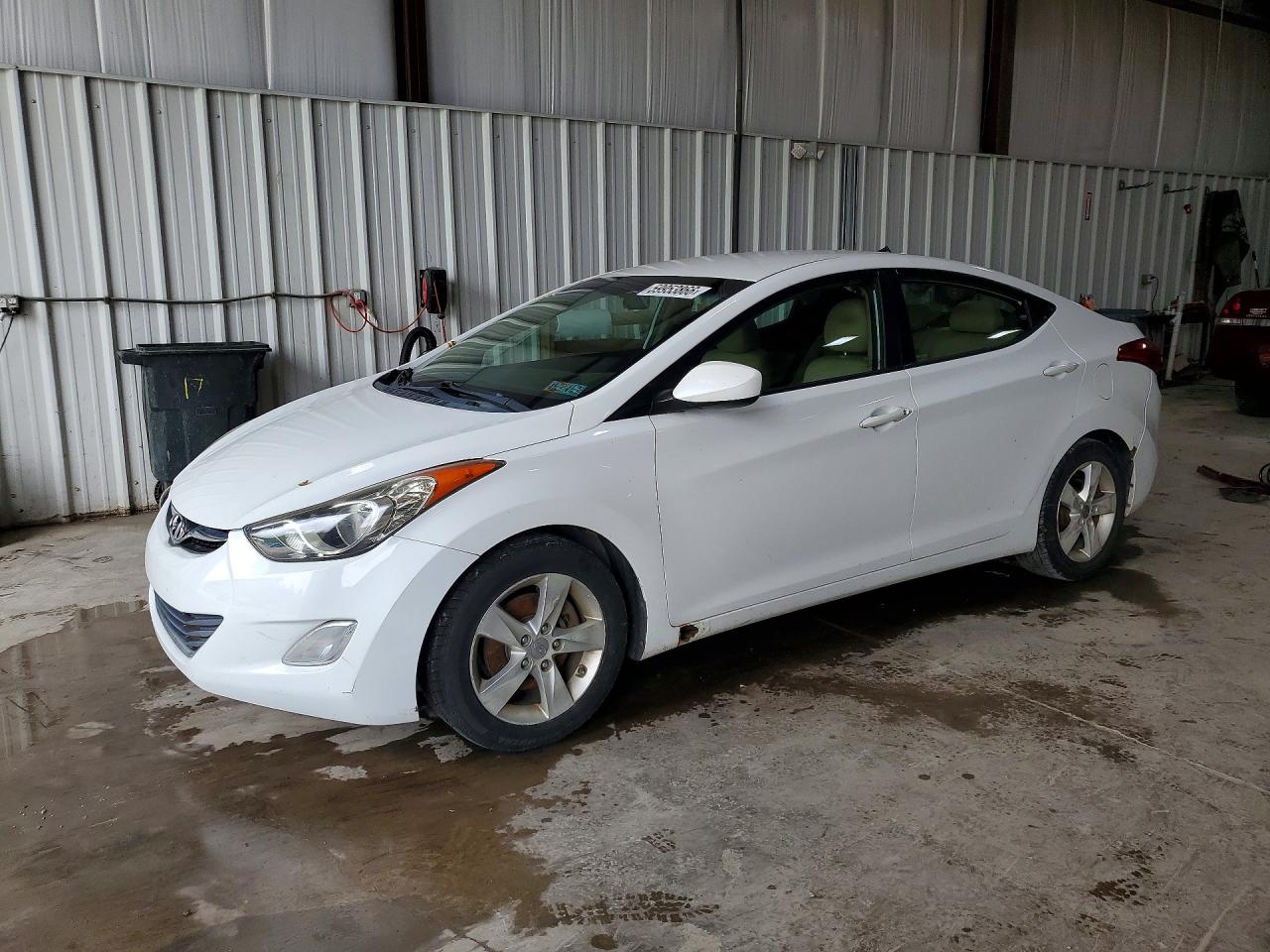 2012 Hyundai Elantra Gls White vin: 5NPDH4AE0CH110579