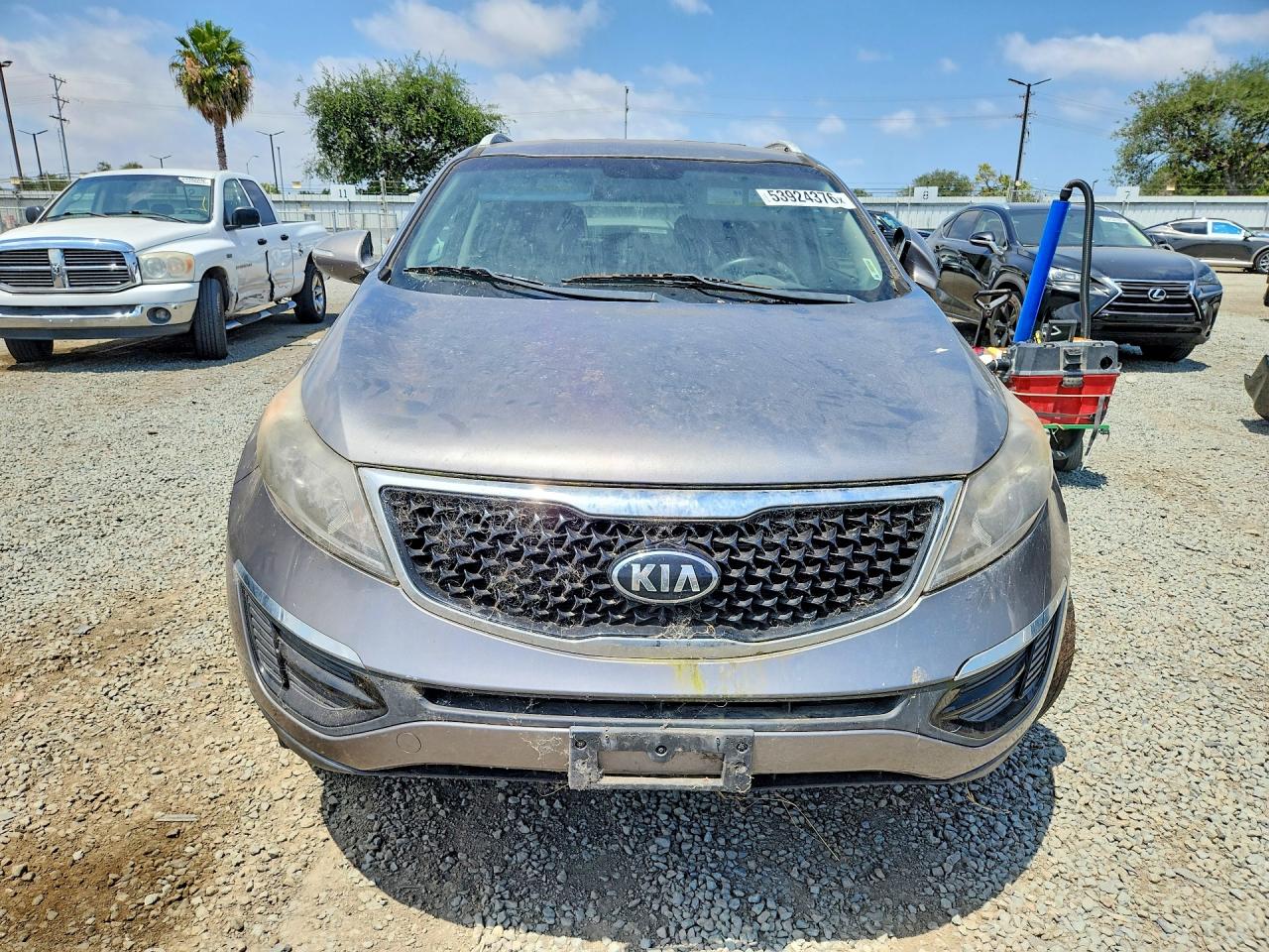 2015 Kia Sportage Lx Gray vin: KNDPB3AC3F7723277