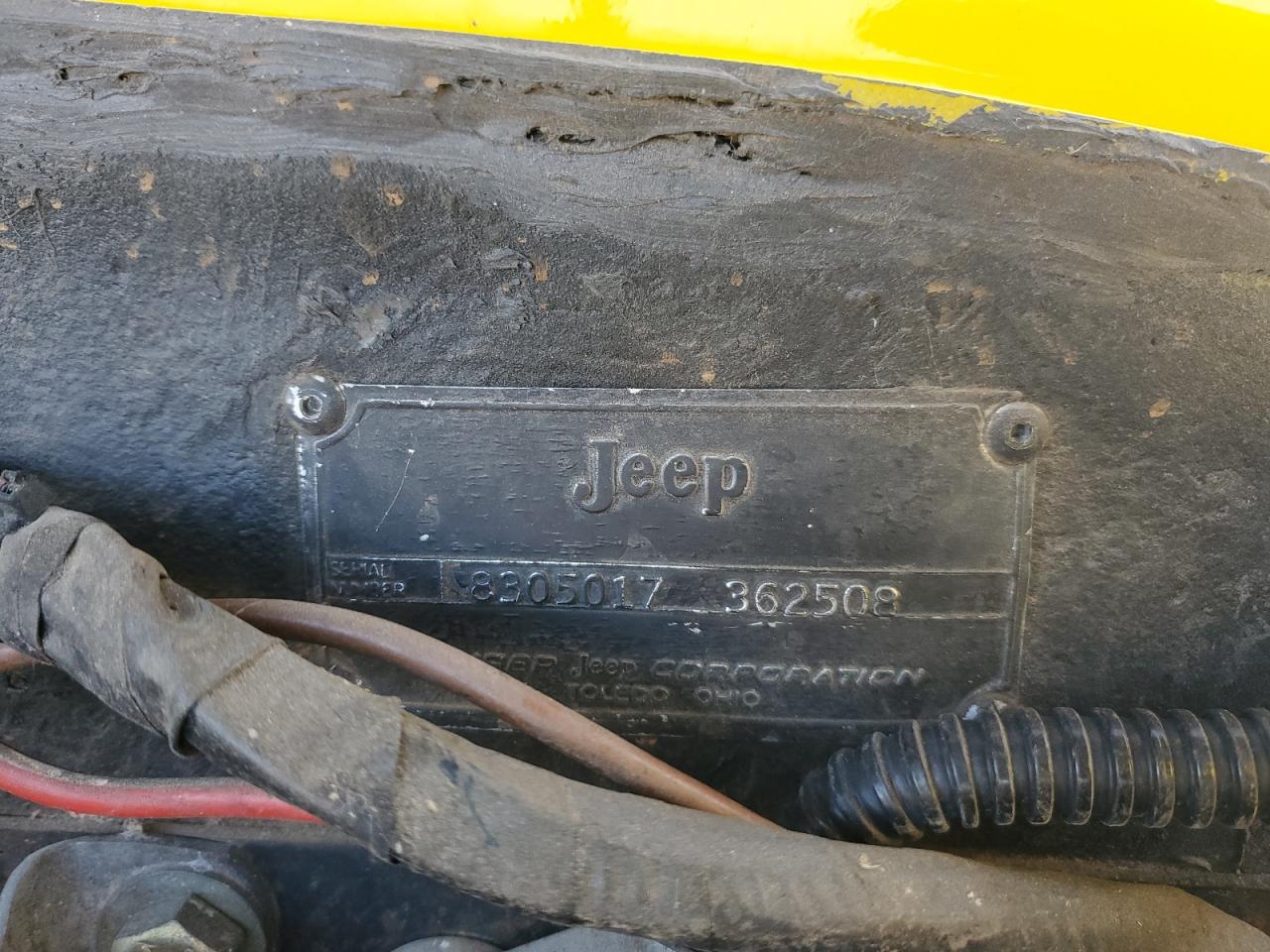 1970 Jeep Cj5 Желтый vin: 8305017362508