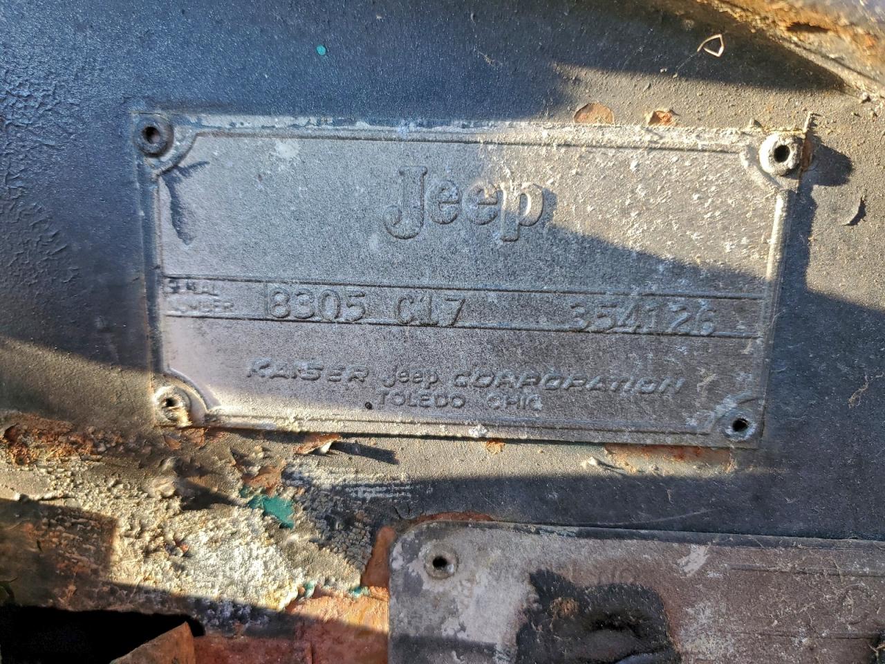 1969 Jeep Cj-5 Зеленый vin: 8305C17354126