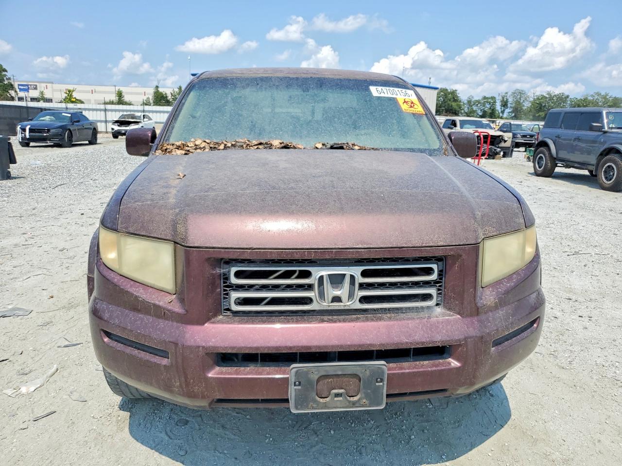 2007 Honda Ridgeline Rts Maroon vin: 2HJYK16477H532098