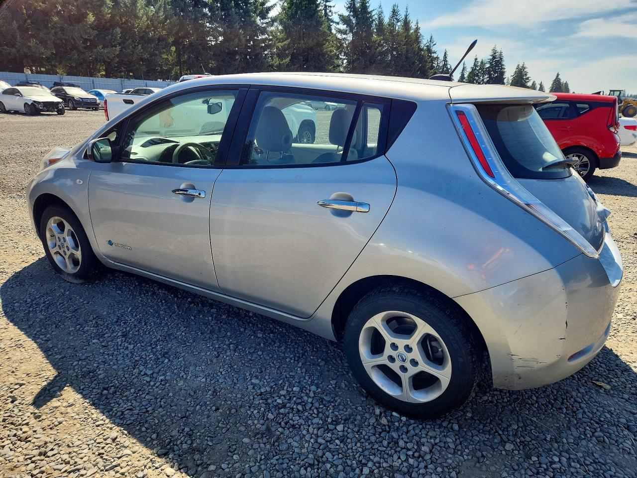 2011 Nissan Leaf Sv Silver vin: JN1AZ0CP4BT000834