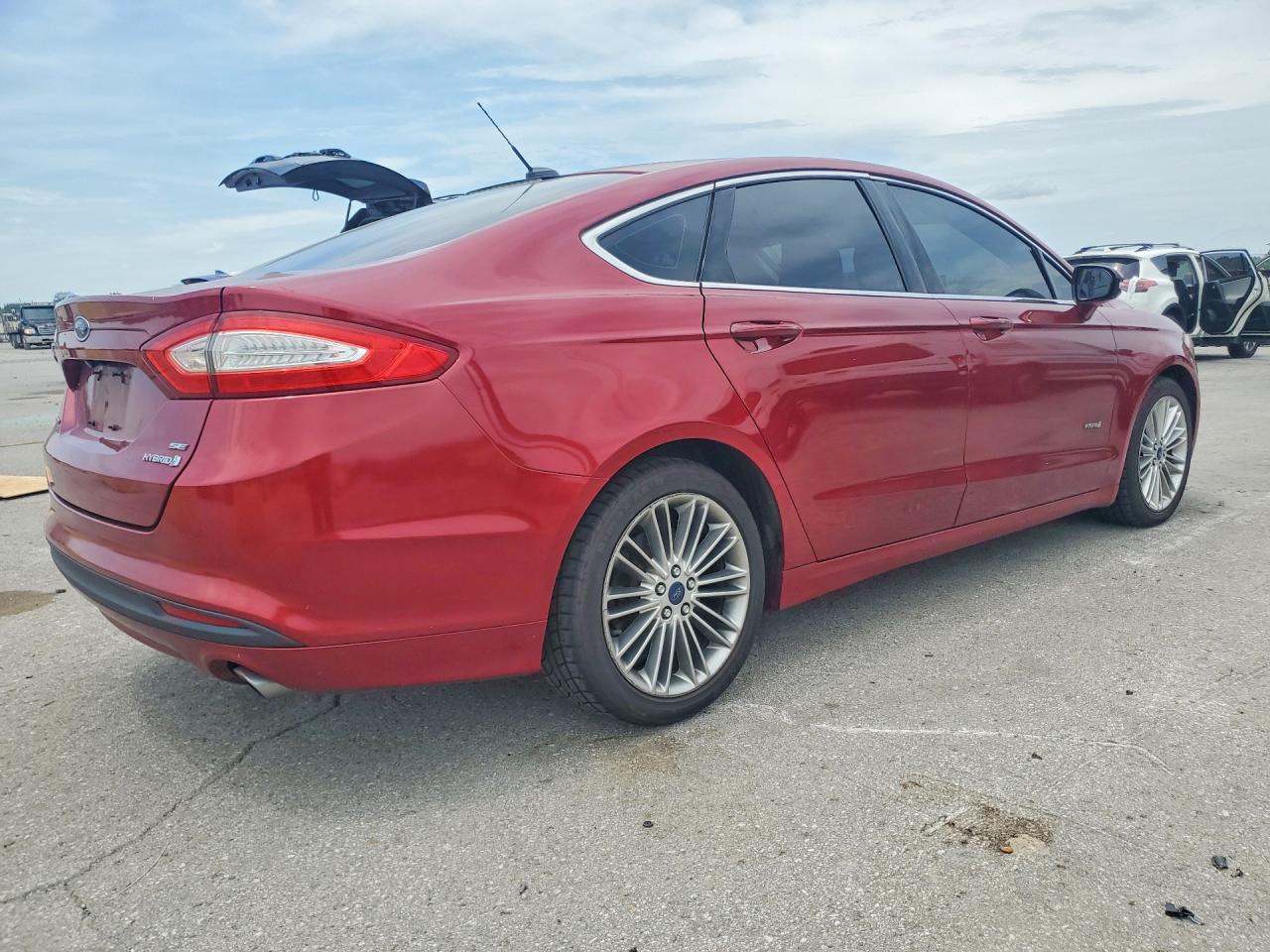 2013 Ford Fusion Se Hybrid Red vin: 3FA6P0LUXDR232976