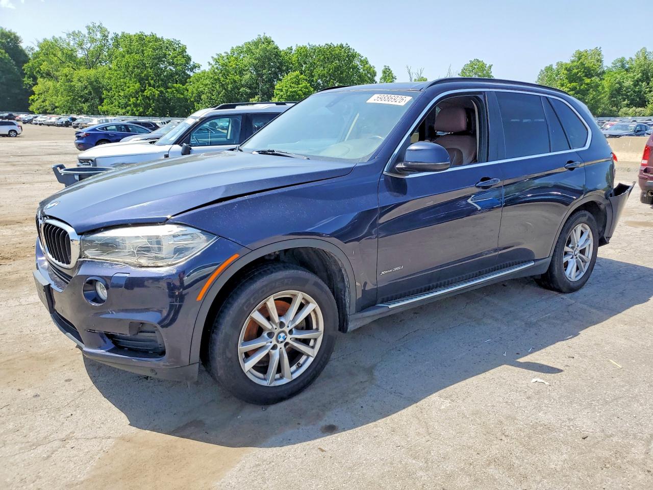 2015 Bmw X5 Xdrive35i Blue vin: 5UXKR0C57F0K67097