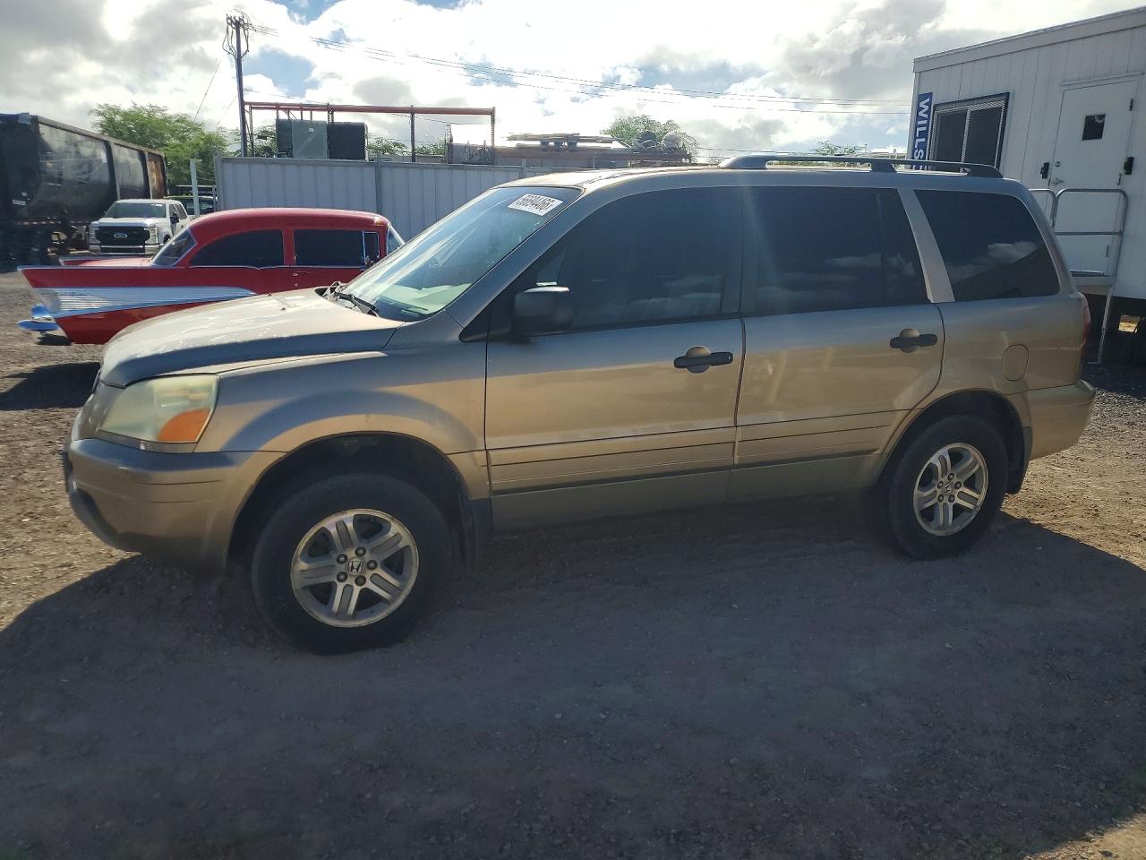 2005 Honda Pilot Exl Gold vin: 2HKYF18555H549050