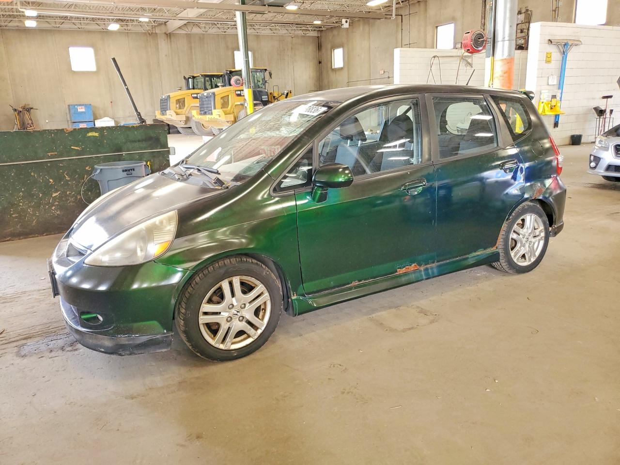 2007 Honda Fit S Green vin: JHMGD38667S023826