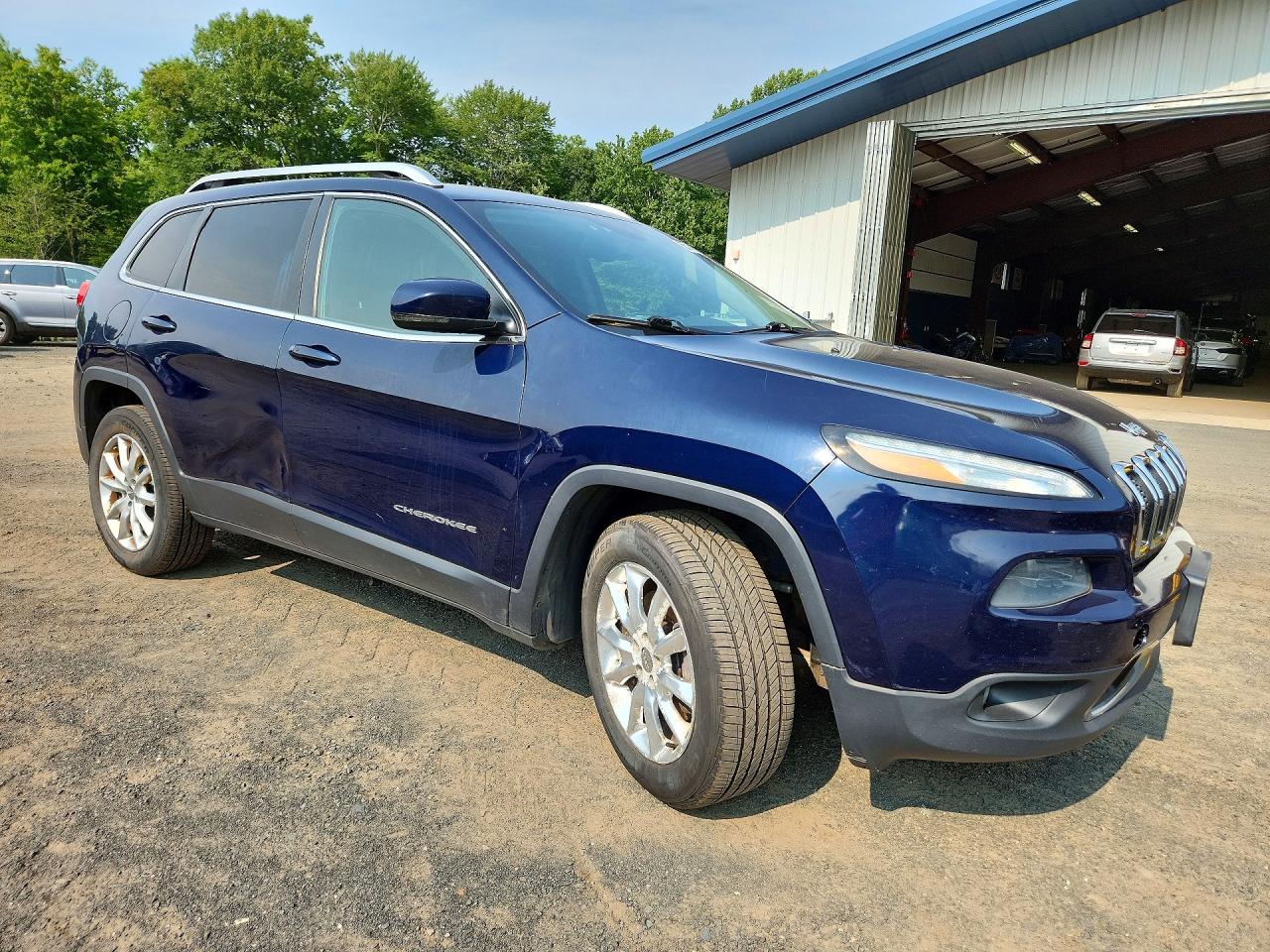 2014 Jeep Cherokee Limited Blue vin: 1C4PJMDBXEW244404