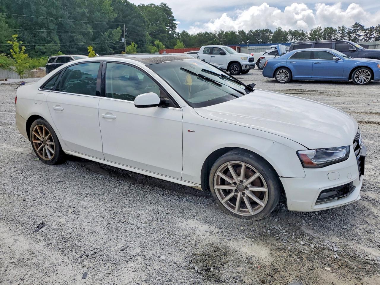 2014 Audi A4 Premium Plus White vin: WAUFFAFLXEN043977