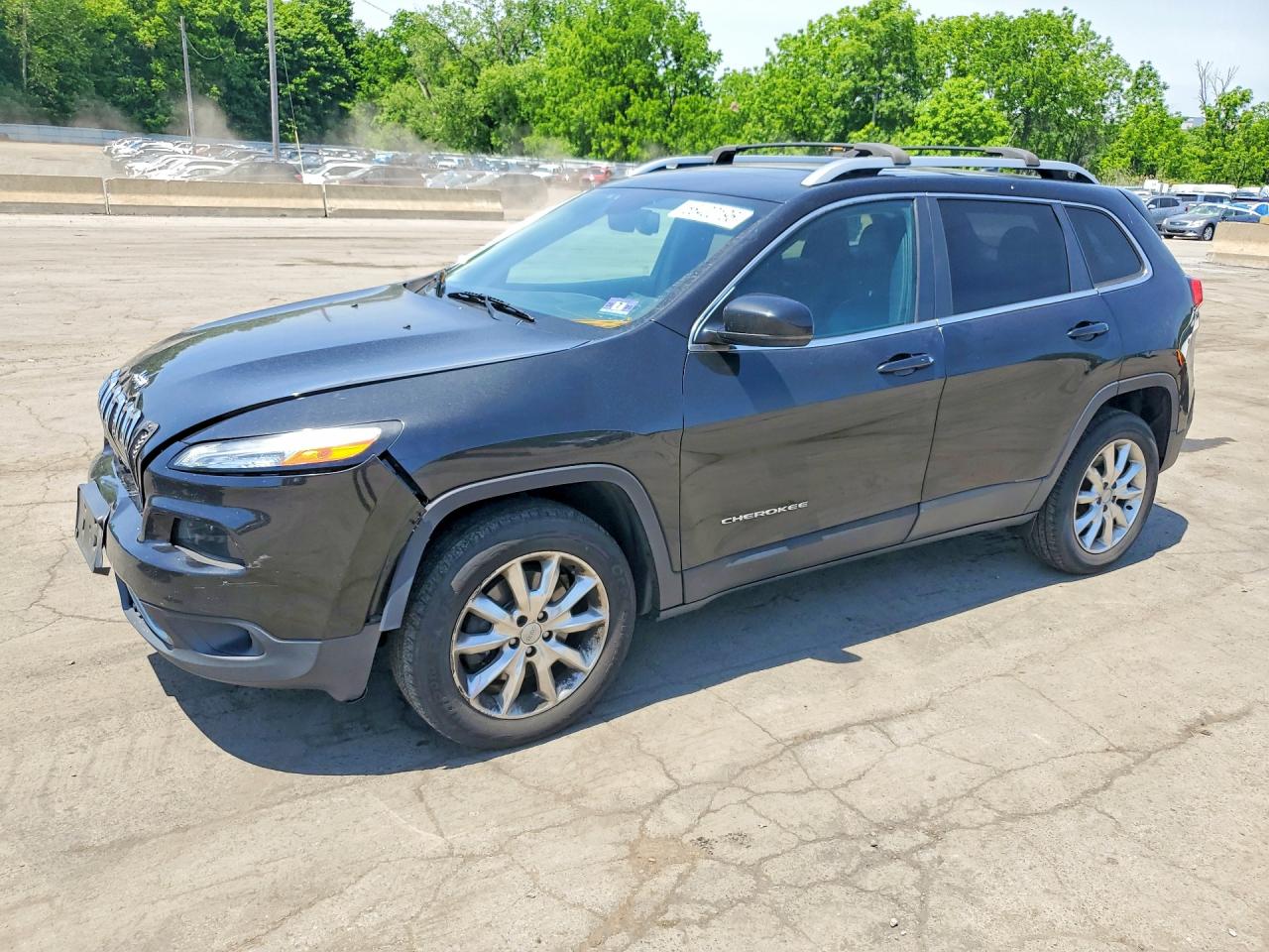 2015 Jeep Cherokee Limited Black vin: 1C4PJMDS1FW704180
