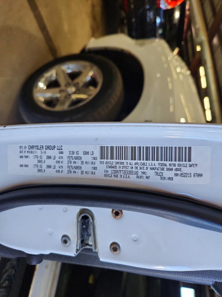 2014 Ram 1500 St White vin: 1C6RR7FT2ES355102