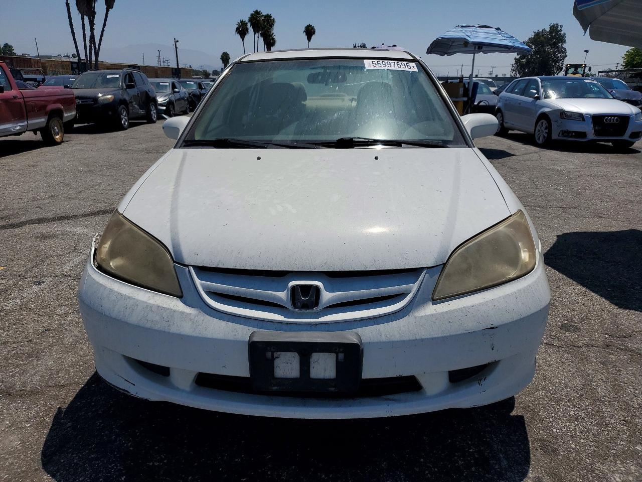 2005 Honda Civic Ex White vin: JHMES26795S000315