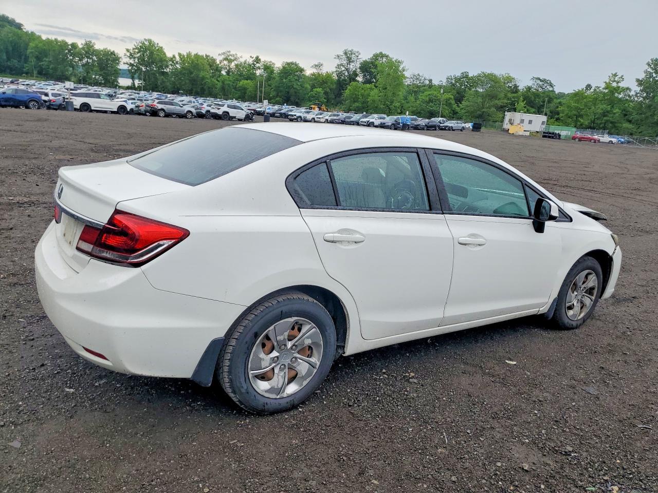 2013 Honda Civic Lx White vin: 2HGFB2F57DH300804