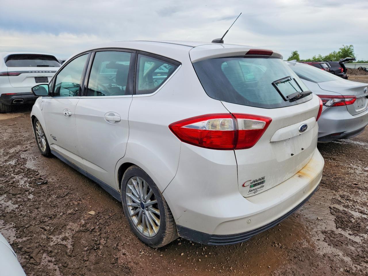 2013 Ford C-max Premium White vin: 1FADP5CU1DL556983