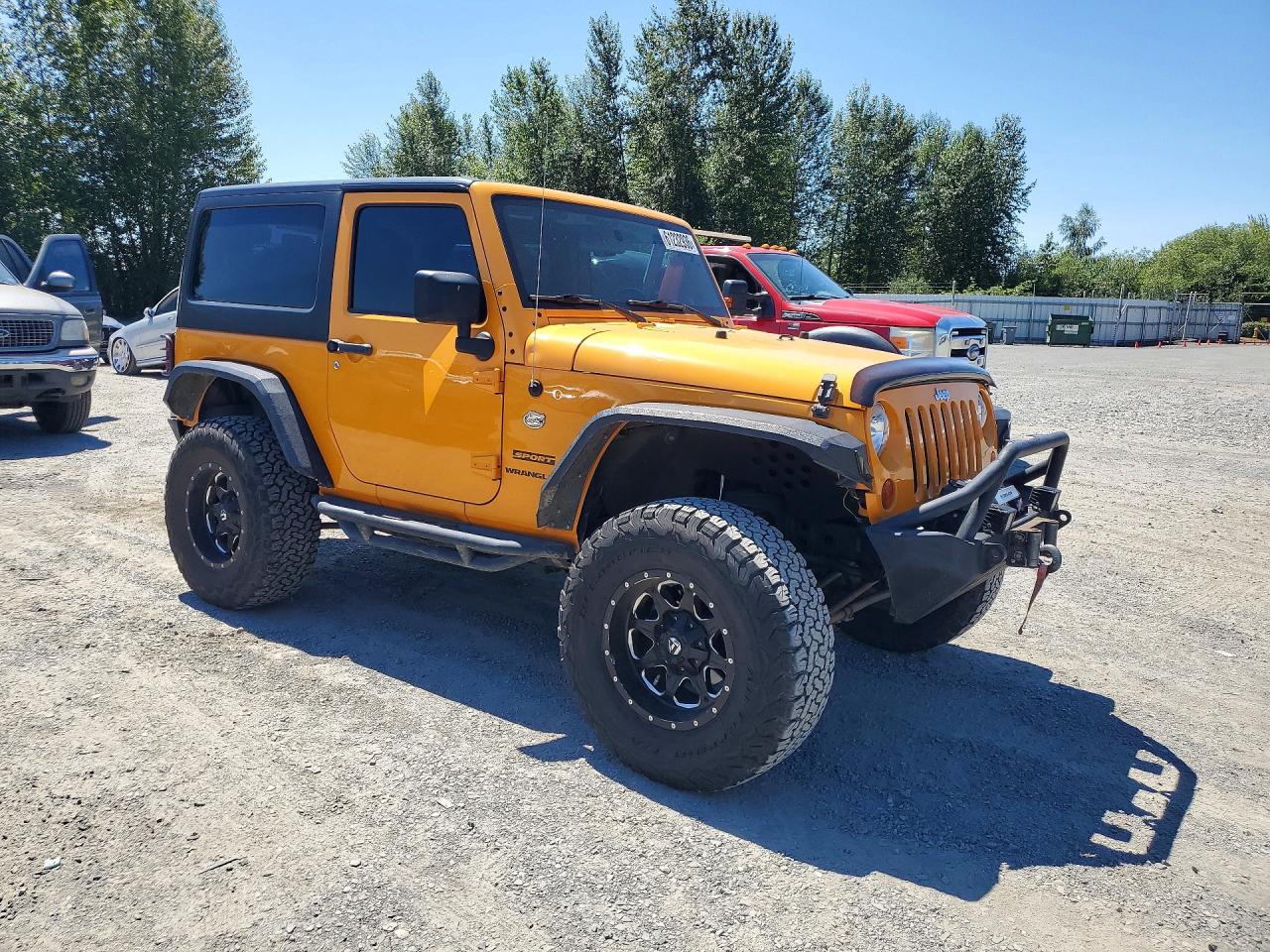 2012 Jeep Wrangler Sport Yellow vin: 1C4GJWAG6CL213998