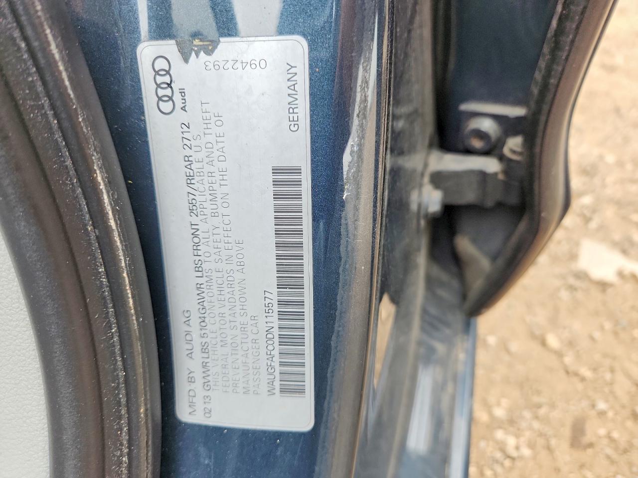 2013 Audi A6 Premium Plus Gray vin: WAUGFAFC0DN115577