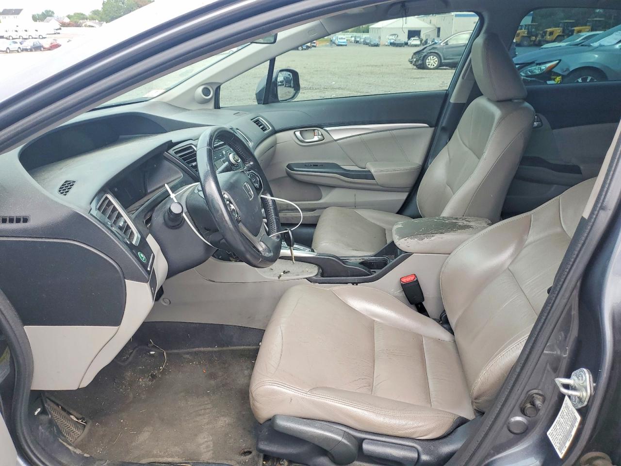 2013 Honda Civic Exl Gray vin: 19XFB2F99DE213547