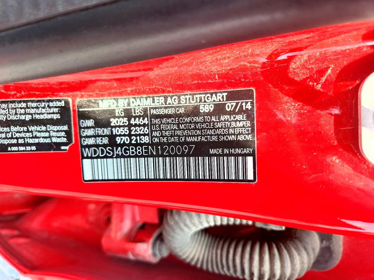 2014 Mercedes-benz Cla 250 4matic Red vin: WDDSJ4GB8EN120097