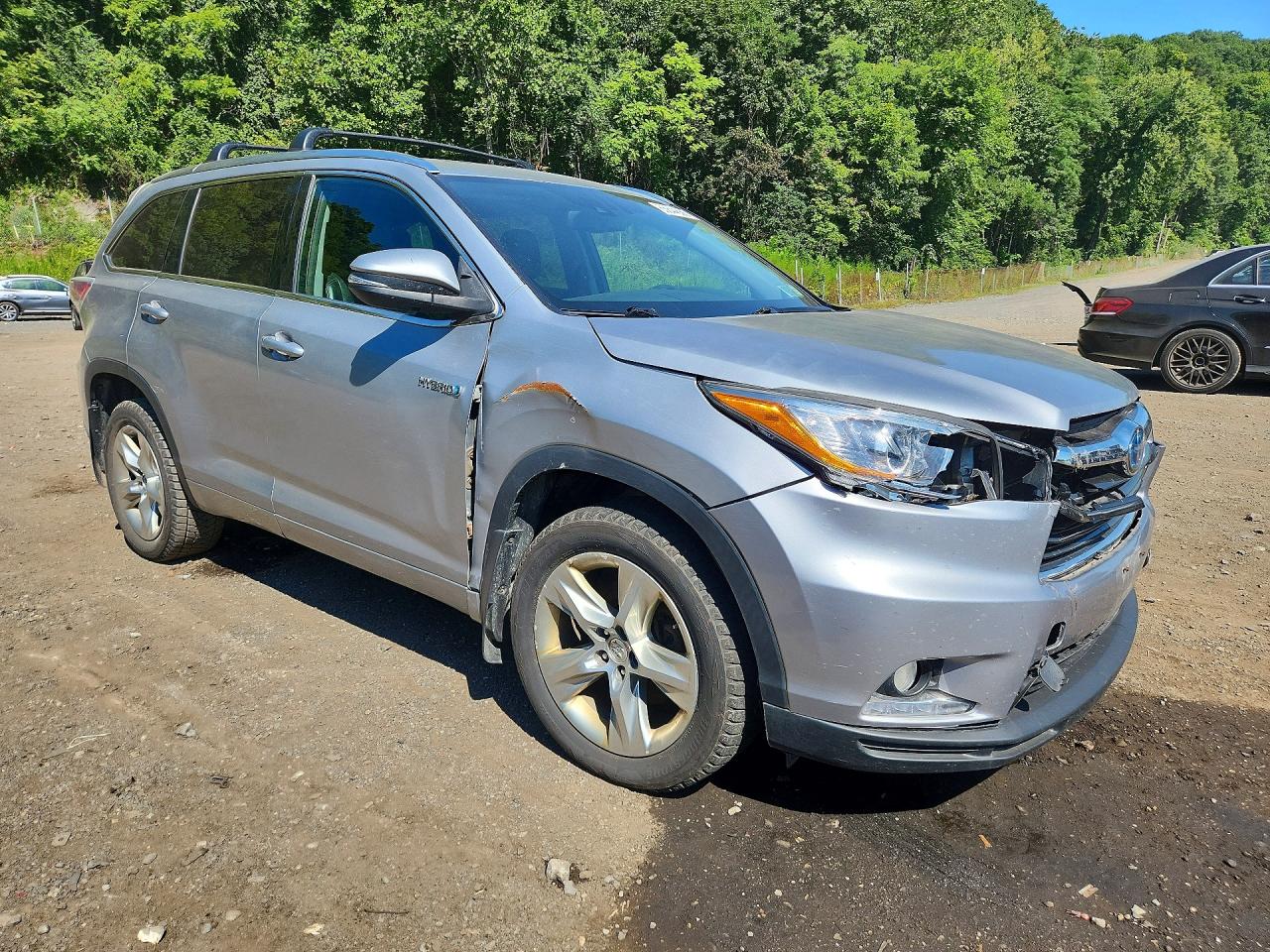 2015 Toyota Highlander Hybrid Limited Platinum Серебряный vin: 5TDDCRFH0FS008146