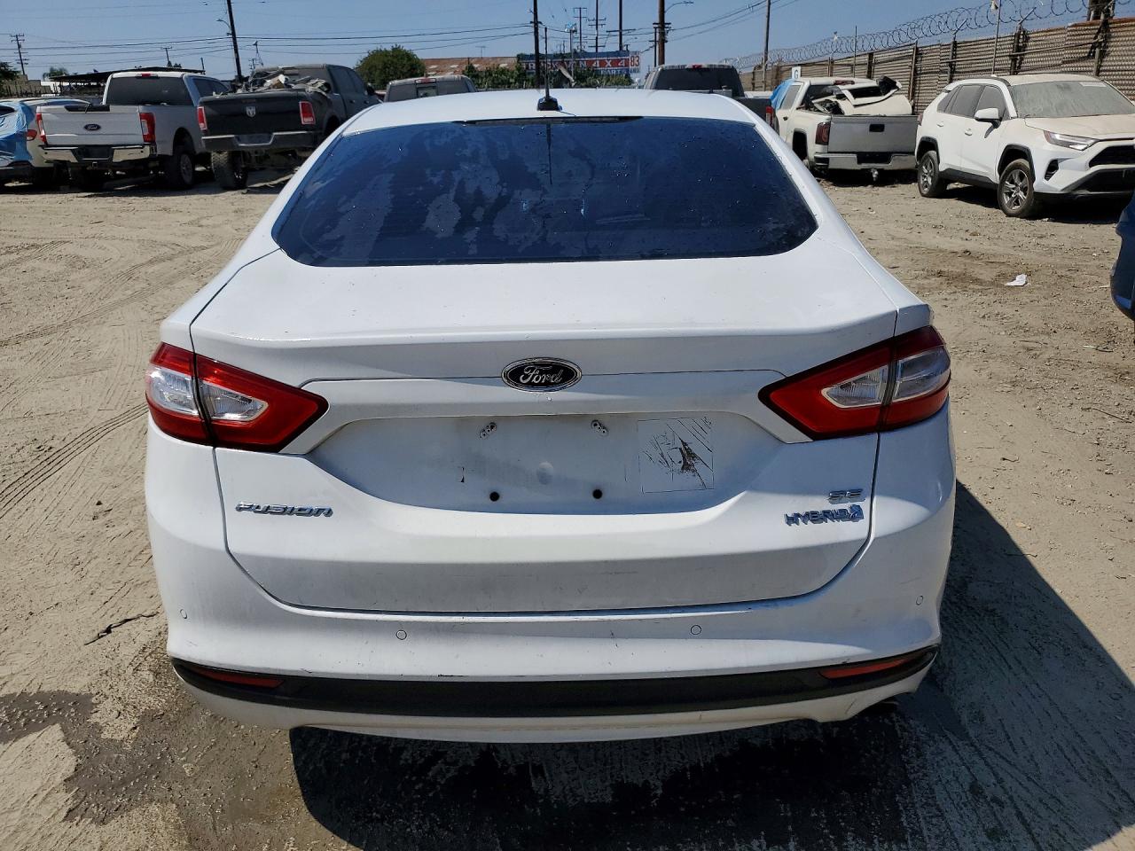 2013 Ford Fusion Se Hybrid White vin: 3FA6P0LU0DR229259
