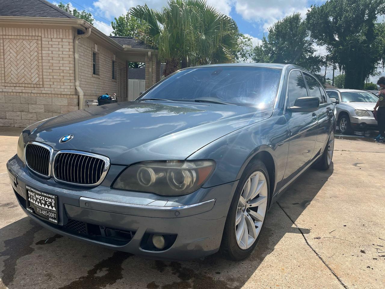 2008 Bmw 750 Li Blue vin: WBAHN83548DT77748