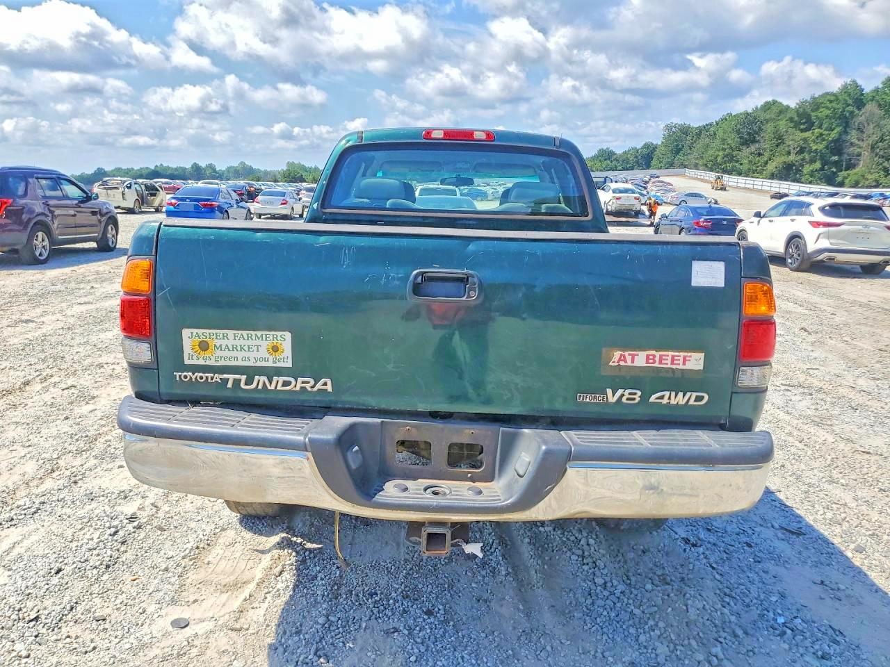 2002 Toyota Tundra Sr5 V8 Green vin: 5TBBT44132S327401