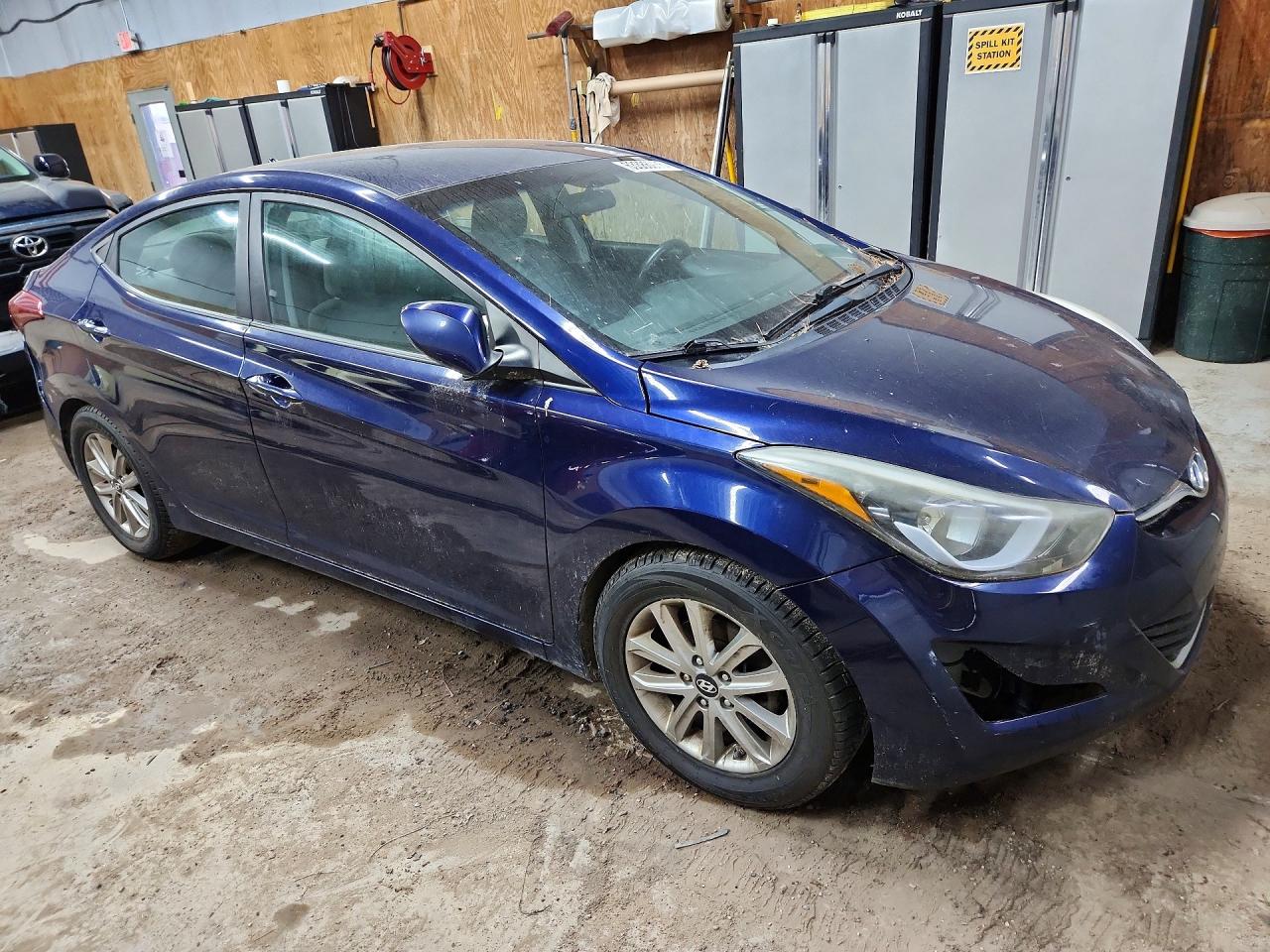 2014 Hyundai Elantra Se Blue vin: 5NPDH4AE7EH470032