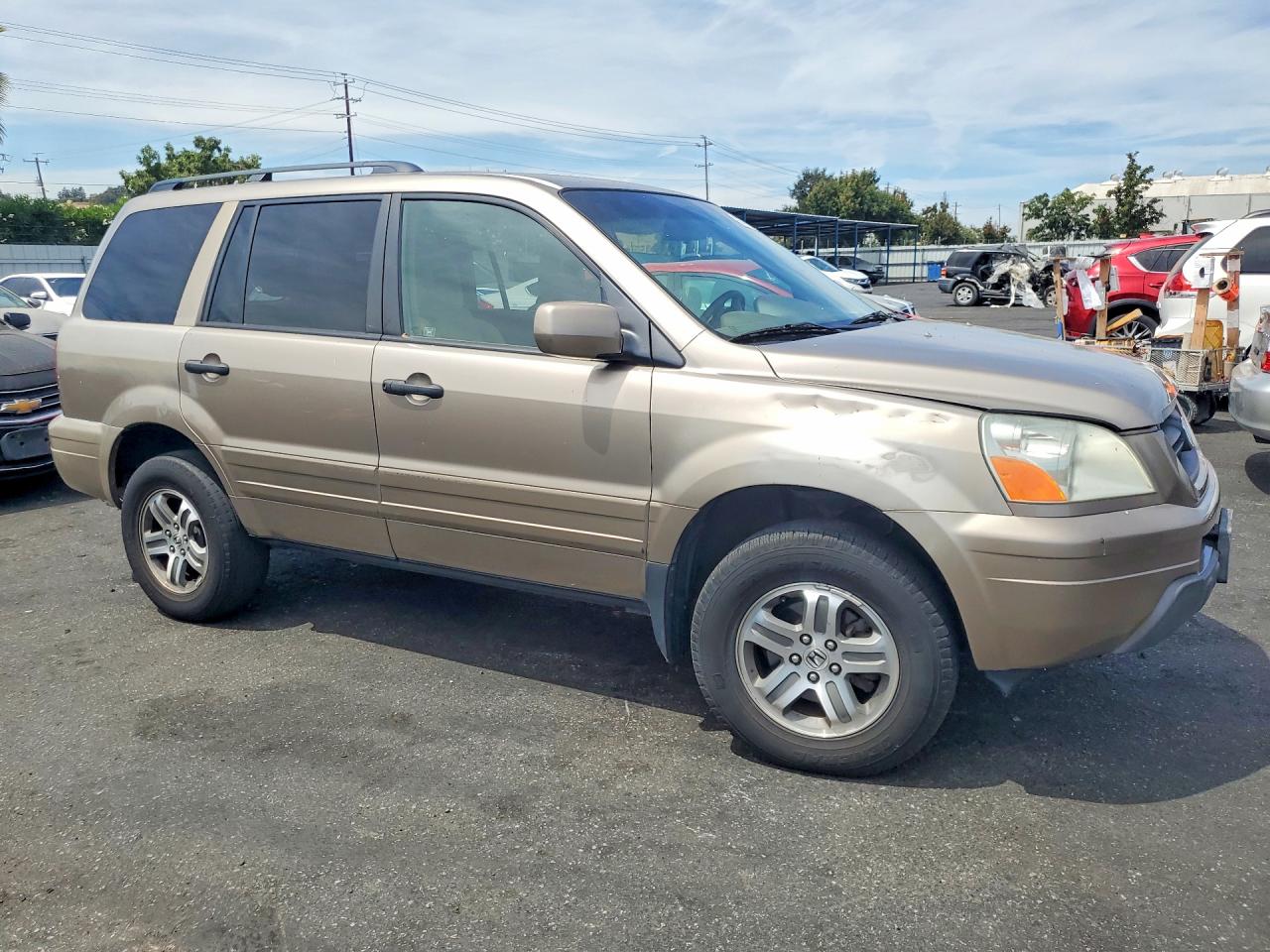 2004 Honda Pilot Ex Brown vin: 2HKYF18464H616678
