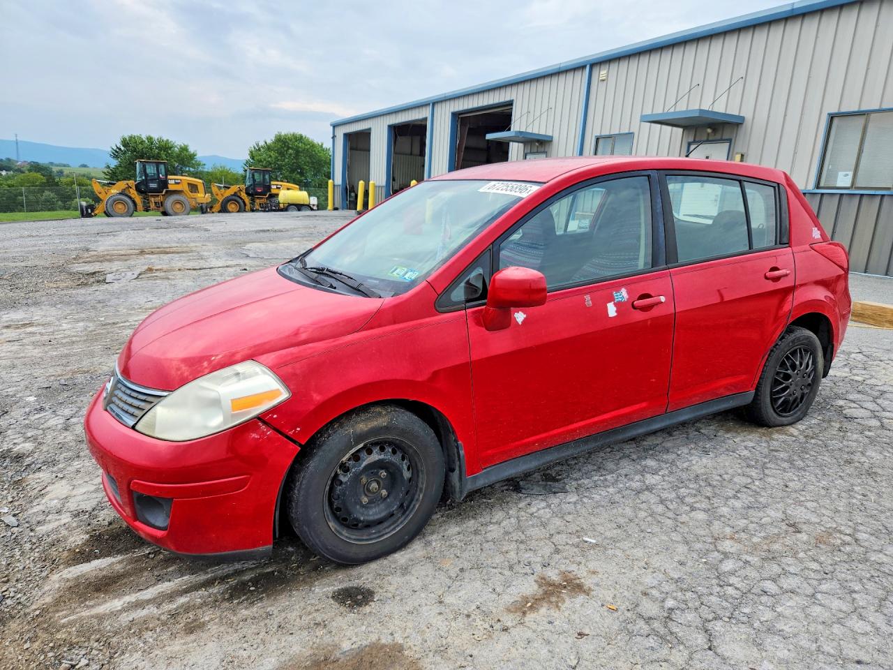2009 Nissan Versa 1.8 S Red vin: 3N1BC13E19L364959