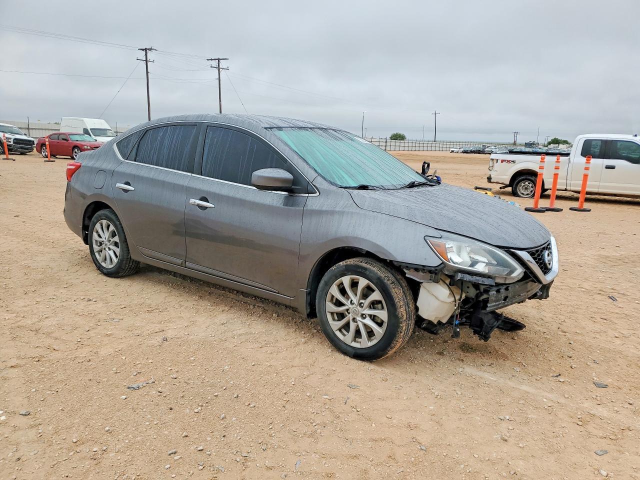2019 Nissan Sentra Sv Gray vin: 3N1AB7AP3KY388078