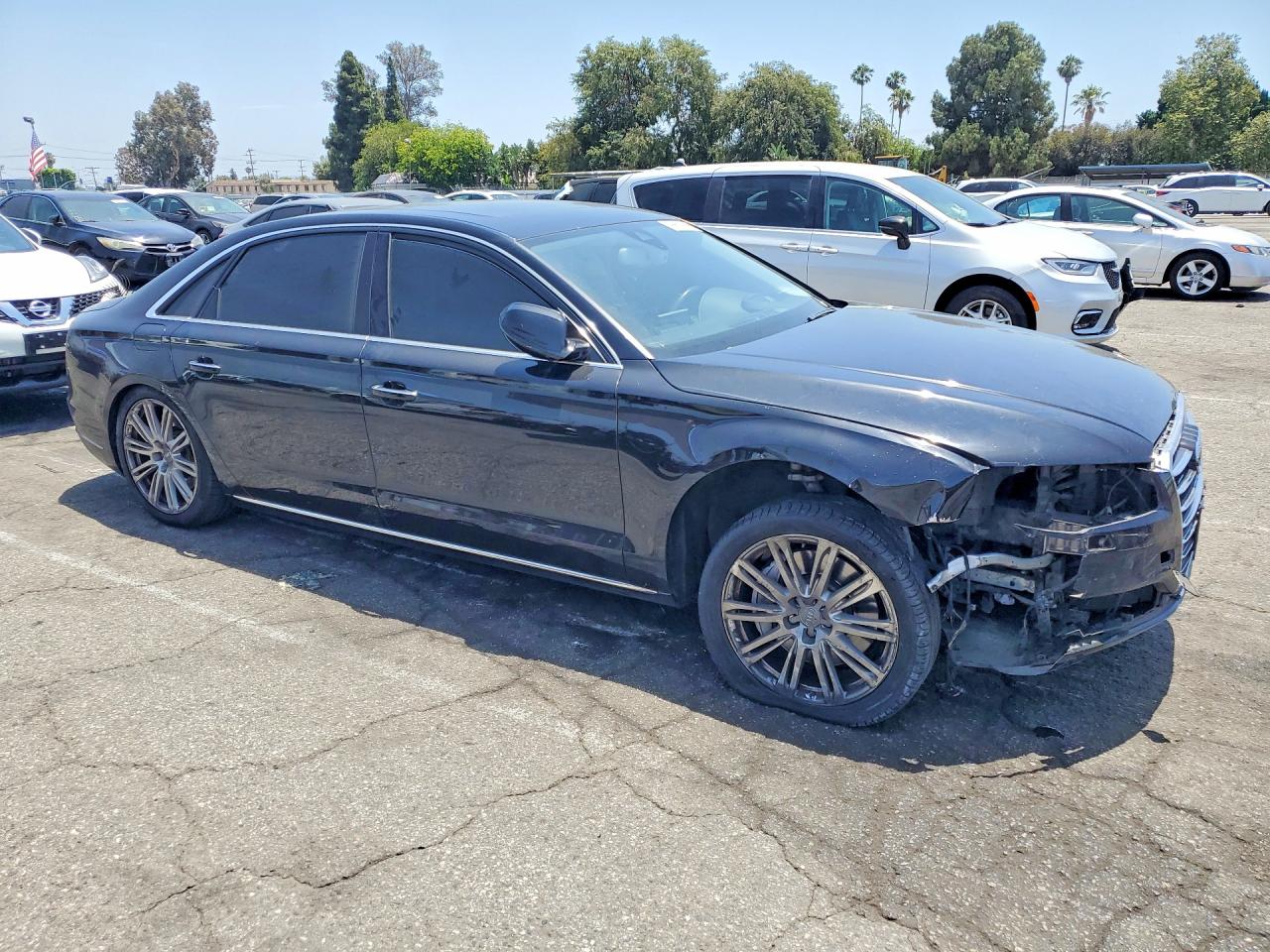 2015 Audi A8 L Quattro Black vin: WAU3GAFD5FN000609