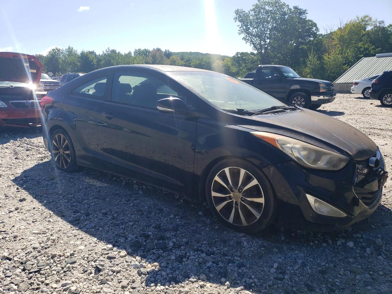 2013 Hyundai Elantra Coupe Se Black vin: KMHDH6AE2DU002768