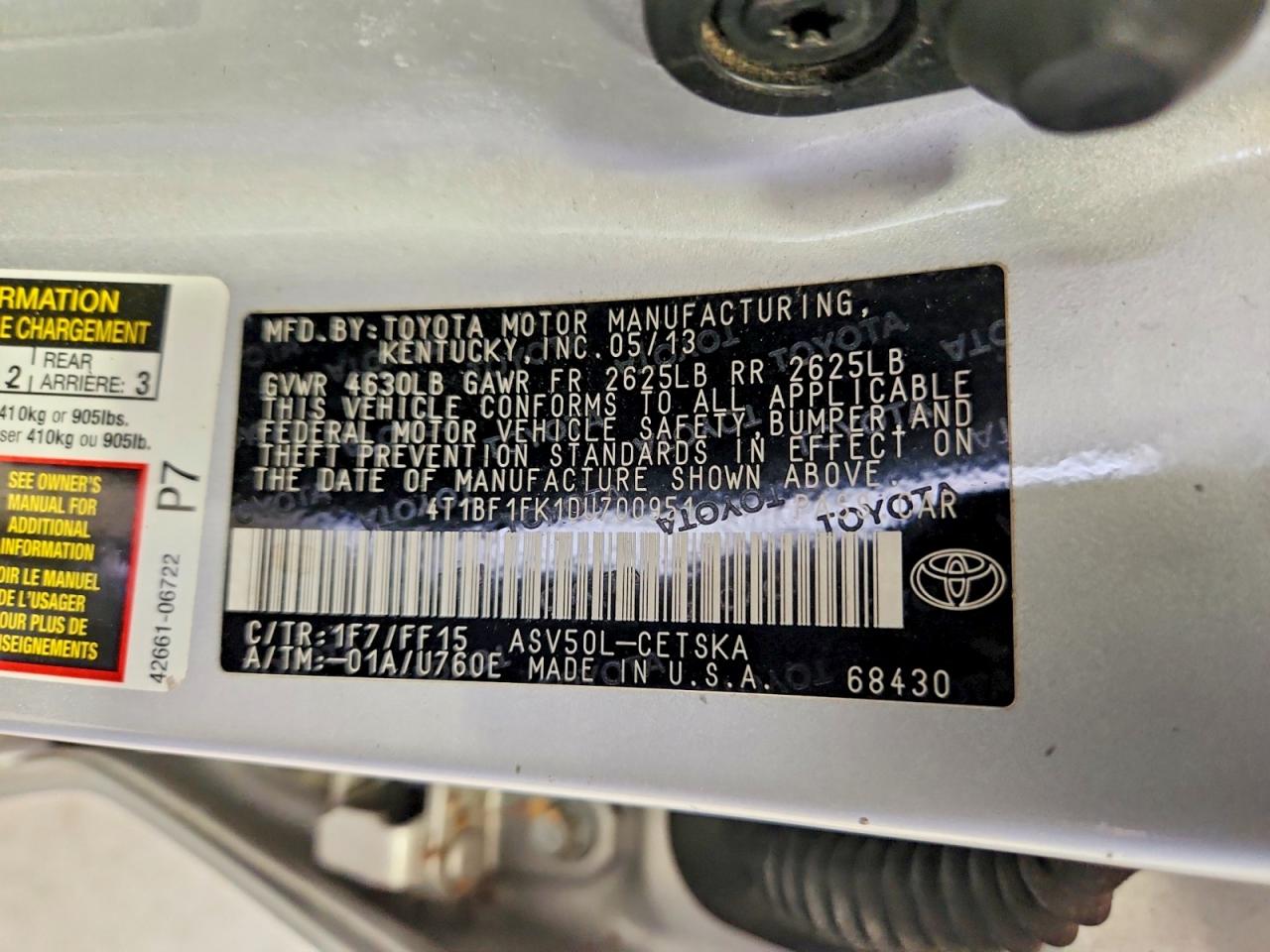 2013 Toyota Camry Se Silver vin: 4T1BF1FK1DU700951