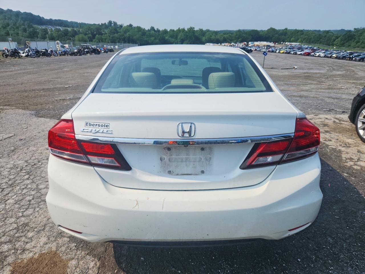 2013 Honda Civic Lx White vin: 19XFB2F57DE287661