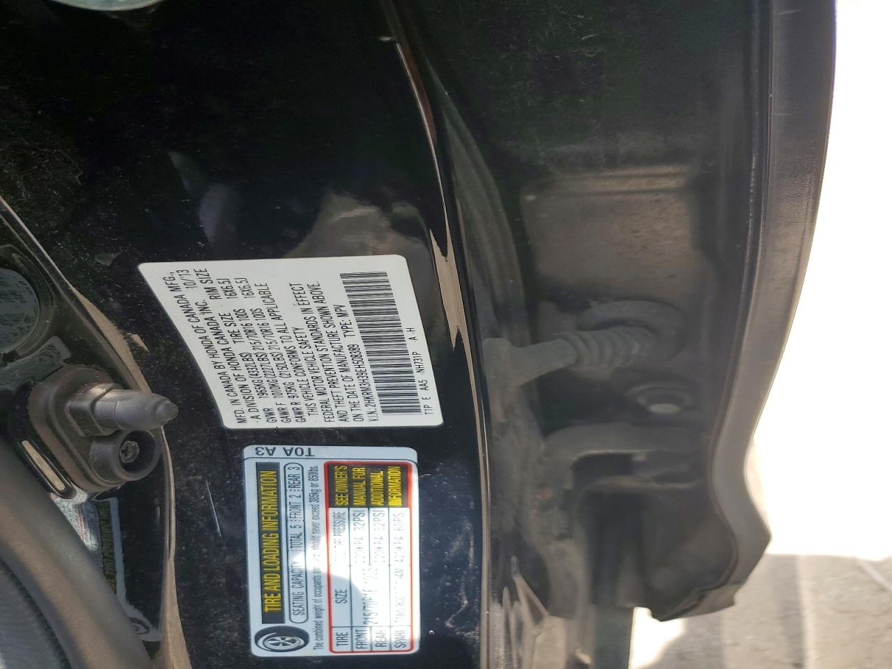 2014 Honda Cr-v Lx Черный vin: 2HKRM3H39EH508389