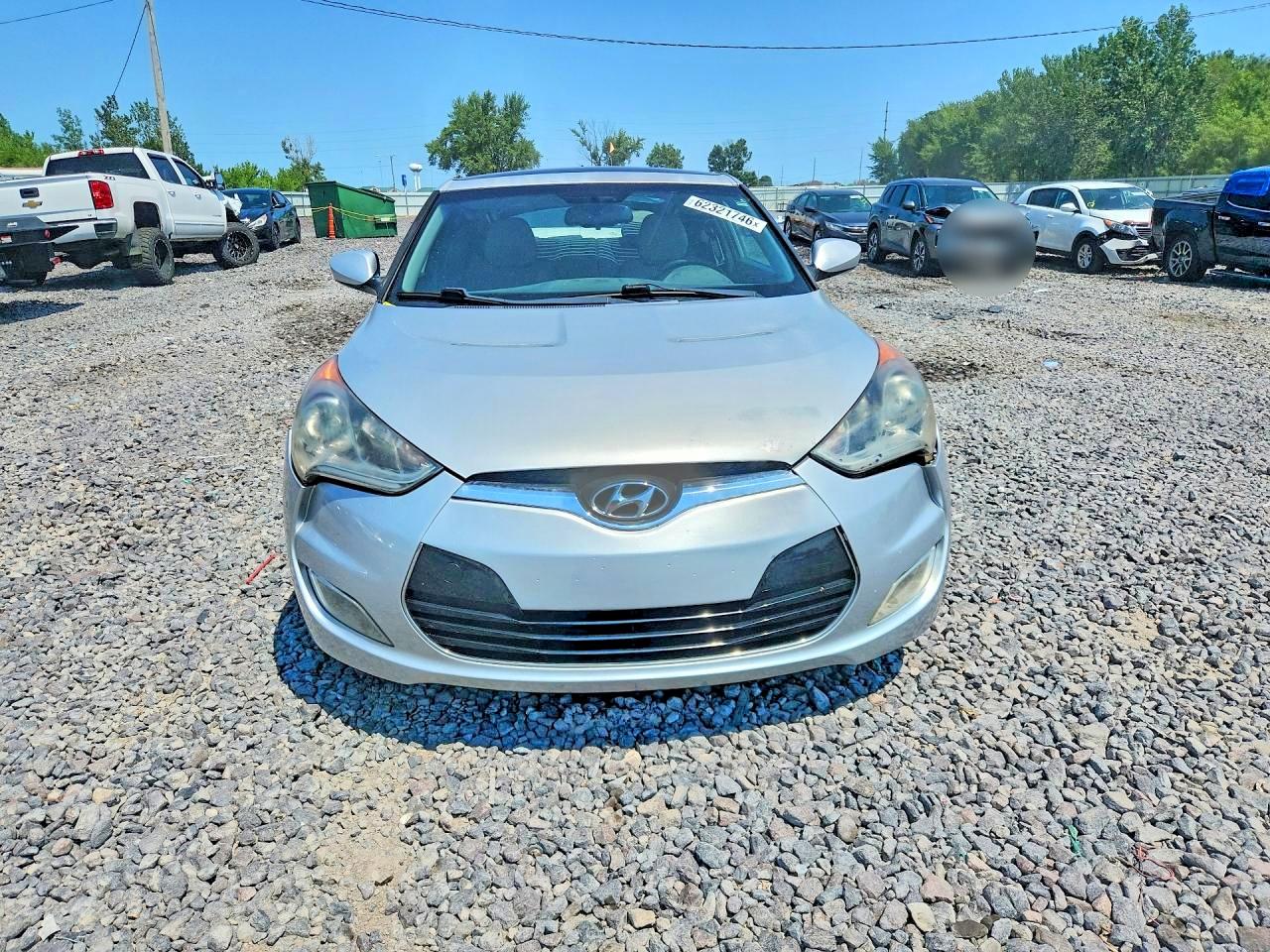 2012 Hyundai Veloster Base Silver vin: KMHTC6AD8CU057497