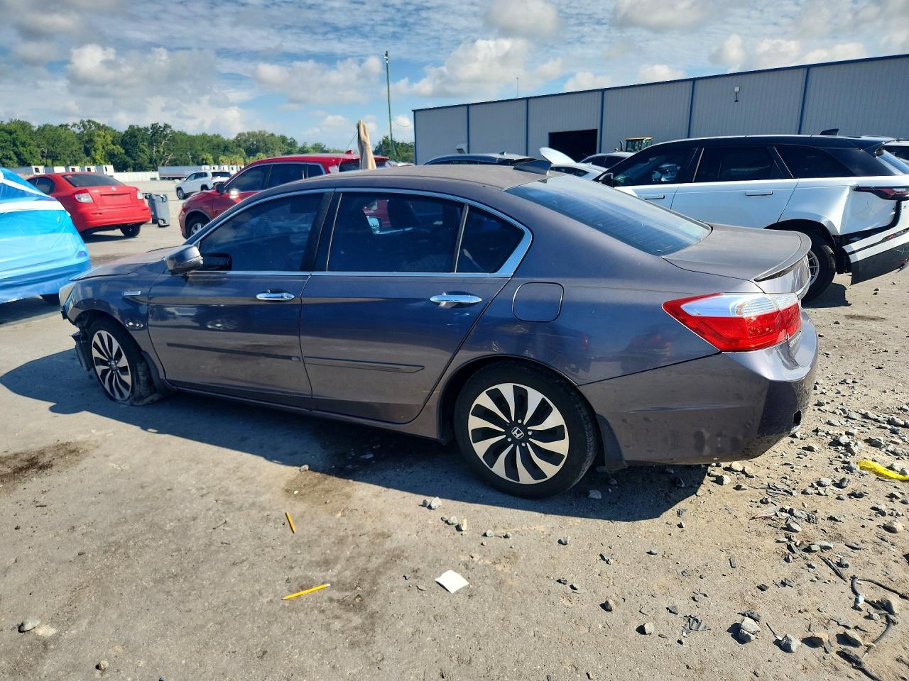 2014 Honda Accord Touring Hybrid Gray vin: 1HGCR6F71EA006984
