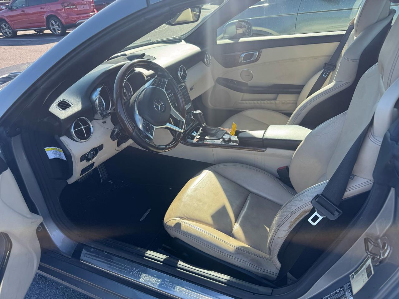 2012 Mercedes-benz Slk 350 Gray vin: WDDPK5HA7CF023446