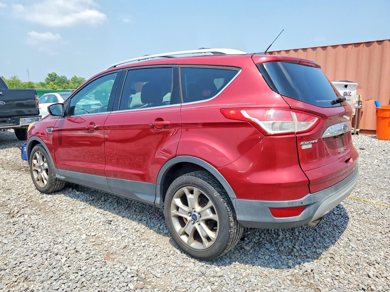 2014 Ford Escape Titanium Red vin: 1FMCU9JX0EUB53328