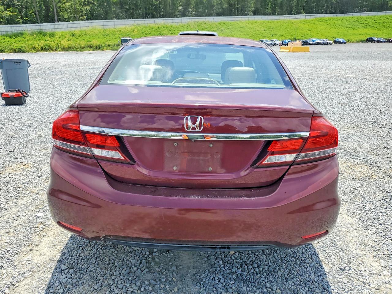 2013 Honda Civic Lx Burgundy vin: 2HGFB2F50DH586110