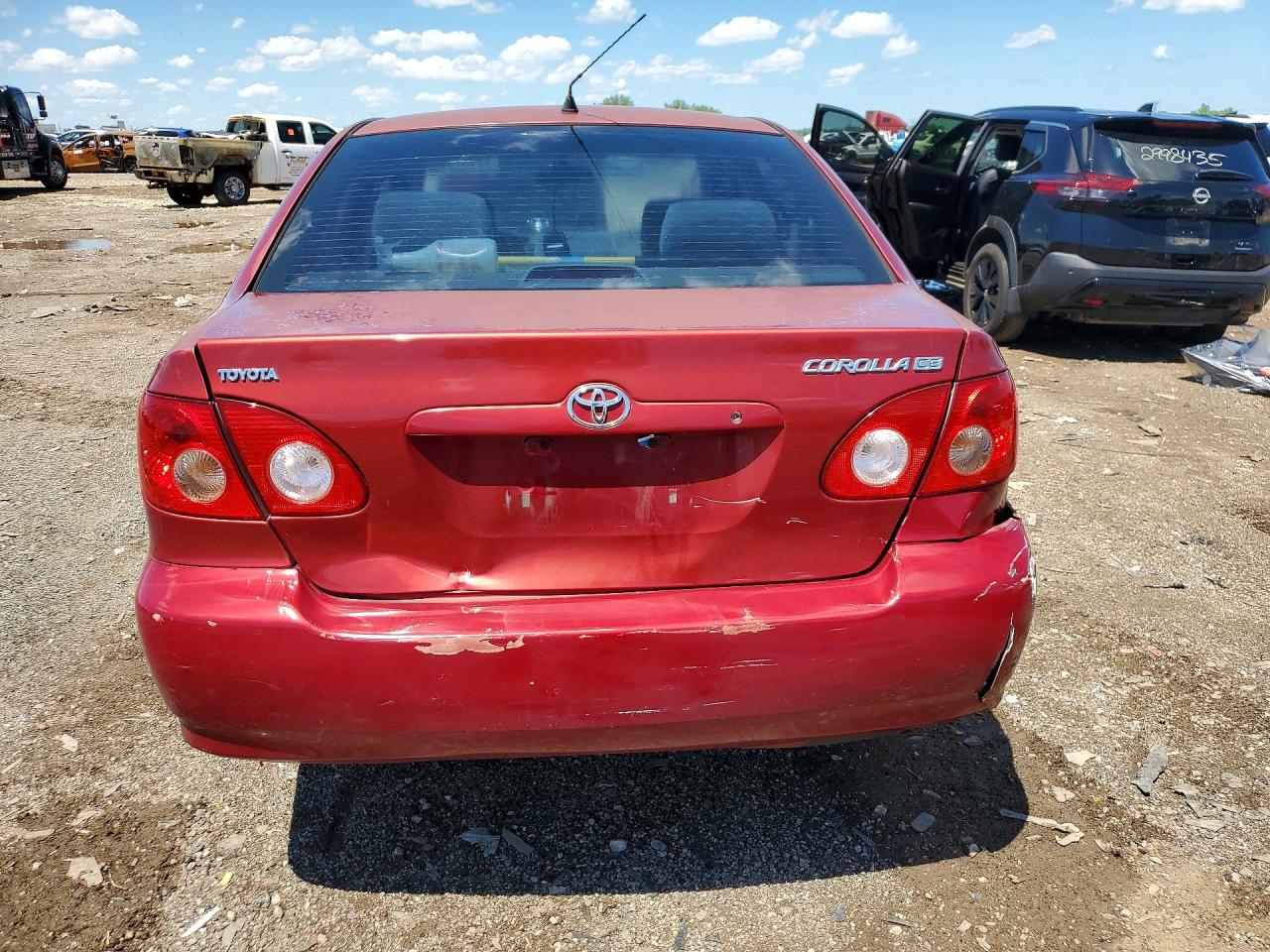 2006 Toyota Corolla Ce Red vin: 1NXBR32E86Z697732