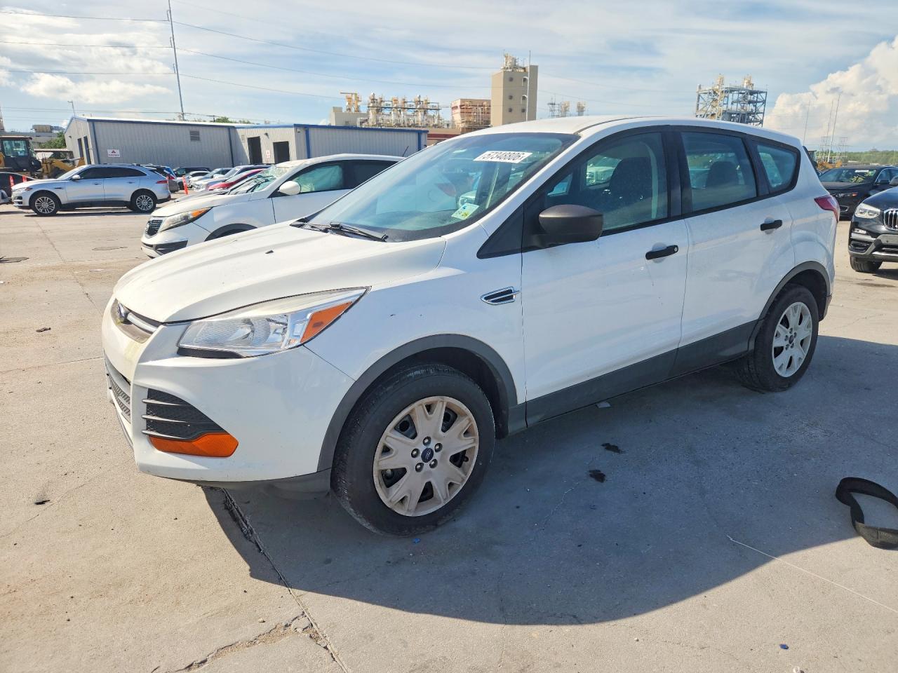 2014 Ford Escape S White vin: 1FMCU0F73EUB93018